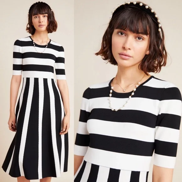 ワンピース Bailey44 Tori Striped Sweater Dress RARE ANTHROPOLOGIE Bailey 44 TORI STRIPED SWEATER DRESS XS
